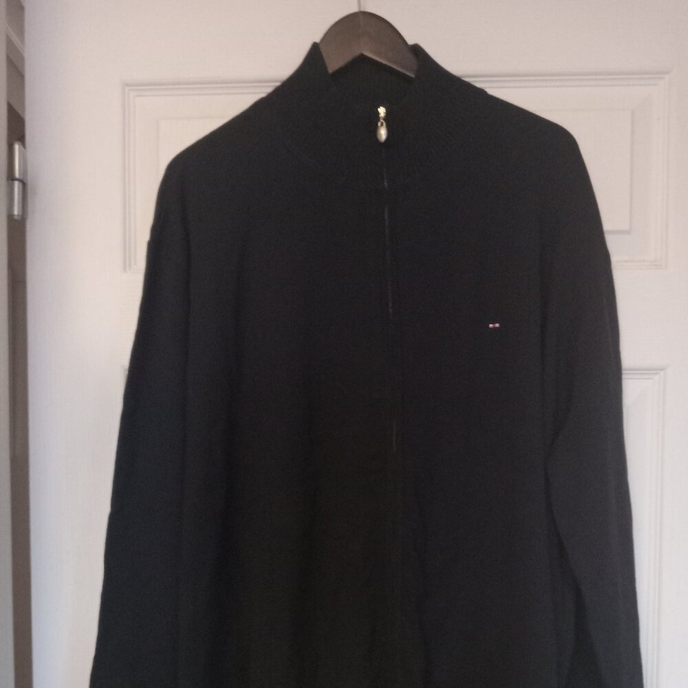 Eden Park Team Full Zip Black Cotton Vest size 4XL